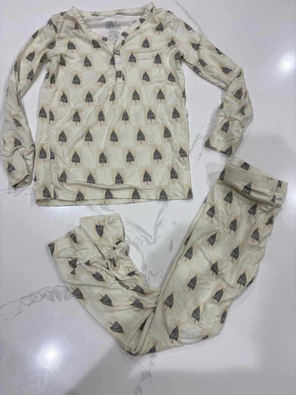 Forever French 2-3T Bottom 4-5T TOP Pajama SET SOFT BAMBOO UNISEX